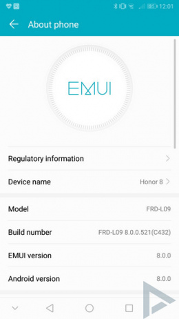Honor 8 Android 8.0 Oreo