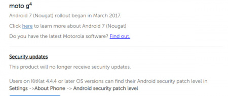 Moto G4 updates