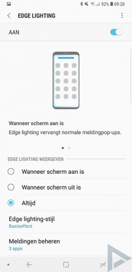 Galaxy Note 9 Edge Lighting