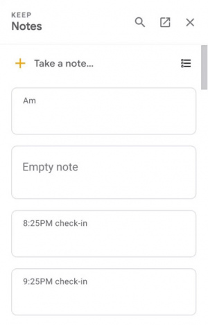 Google Keep design