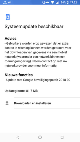 Nokia 6.1 beveiligingsupdate augustus 2018