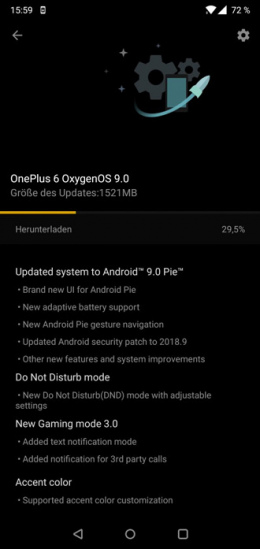 OnePlus 6 Android 9 Pie