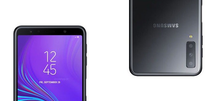 Samsung Galaxy A7 (2018) duikt op: met triple-camera (persfoto’s)