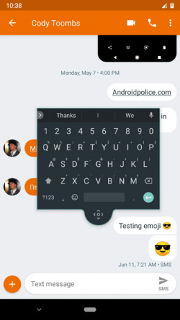 Gboard drijvend toetsenbord