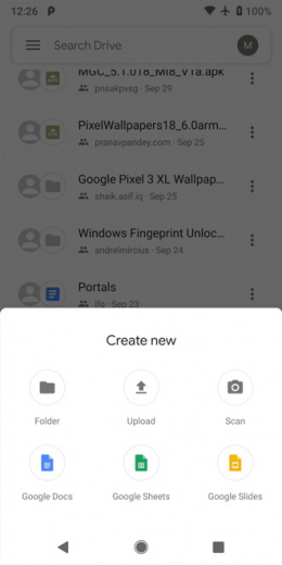 Google Drive Material Theme