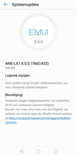 Huawei P20 Lite update september