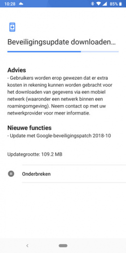 Nokia 7 Plus beveiligingsupdate oktober 2018