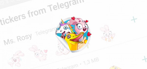 Telegram WhatsApp sticker header