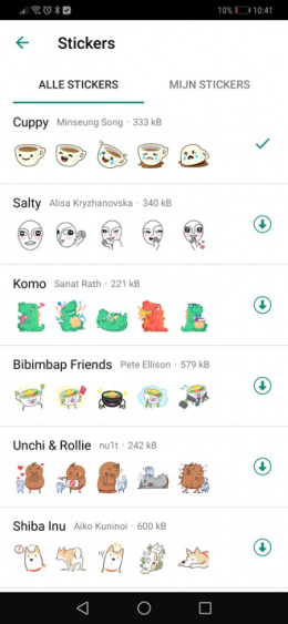 WhatsApp stickers downloaden