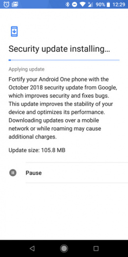 Xiaomi Mi A2 beveiligingsupdate oktober 2018