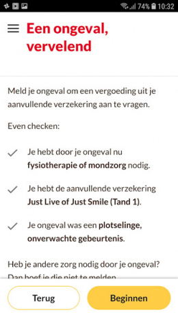 Just zorgverzekering app