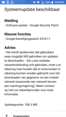 Nokia 6 beveiligingsupdate november 2018