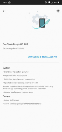 OnePlus 6 OxygenOS 9.0.2