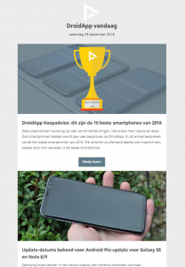 DroidApp nieuwsbrief