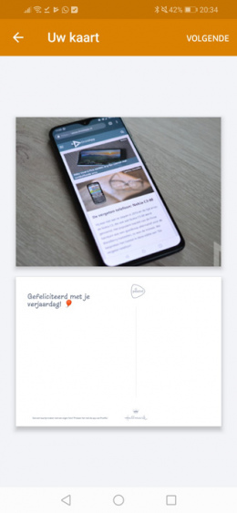 PostNL app kaartje sturen