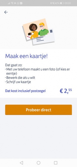 PostNL app kaartje sturen