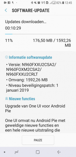 Android Pie Note 9