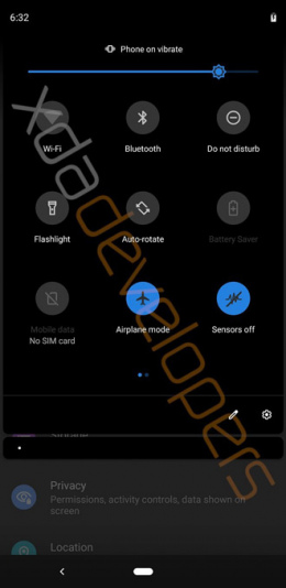 Android Q sensor