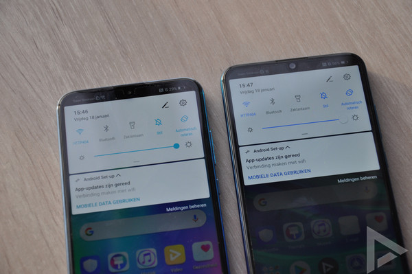 Honor 10 Lite vs Huawei P Smart 2019 notificaties
