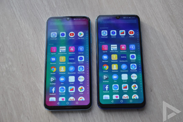 Honor 10 Lite vs Huawei P Smart 2019 menu