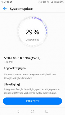 Huawei P10 januari 2019 patch