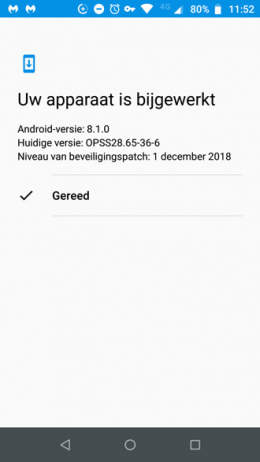 Moto G5S Plus beveiligingsupdate december 2018