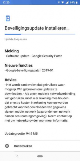 Nokia 7 Plus beveiligingsupdate januari