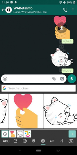 WhatsApp Gboard stickers