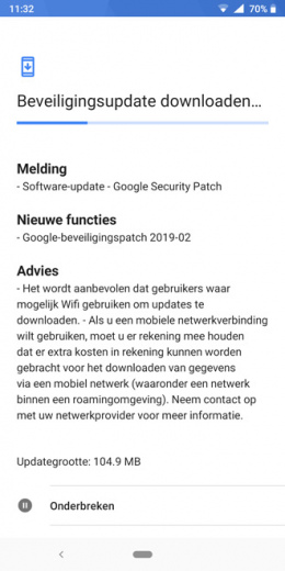 Nokia 7 Plus beveiligingsupdate februari 2019