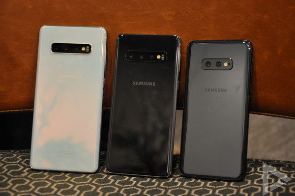 Samsung Galaxy S10 serie achterkant