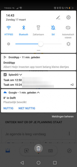 Google meldingen