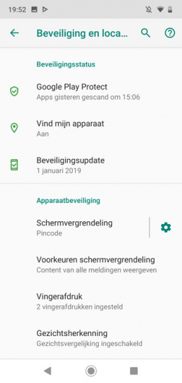 Moto G7 beveiliging