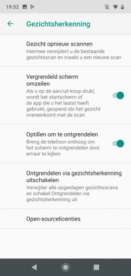 Moto G7 gezichtsherkenning