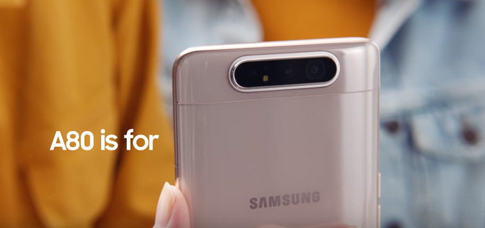 Samsung Galaxy A80 met camera-slider, Galaxy A20e en A10 gepresenteerd