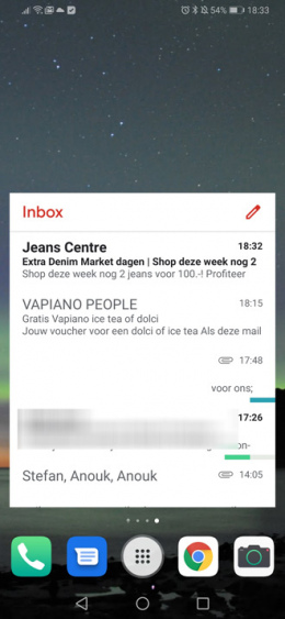 Gmail widget