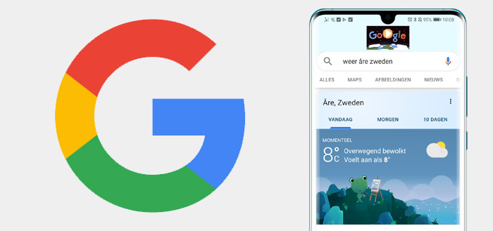 Google Discover zoeken header