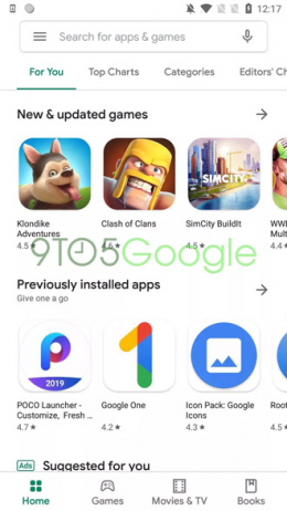 Google Play Store redesign