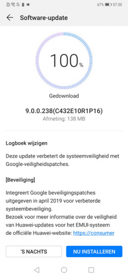 Huawei Mate 20 pro april 2019 update