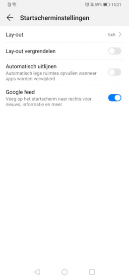 Huawei P30 icoontjes grootte