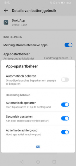 Huawei P30 meldingen notificaties