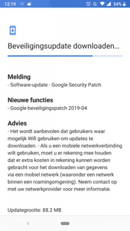 Nokia 6.1 beveiligingsupdate april 2019