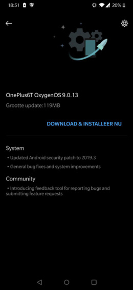 OnePlus 6T 6 OxygenOS 9.0.13
