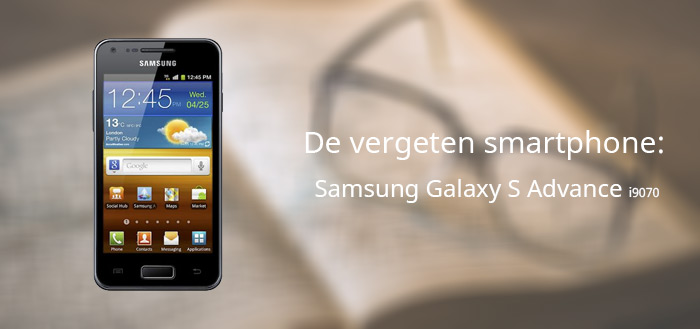 Samsung Galaxy S Advance vergeten header