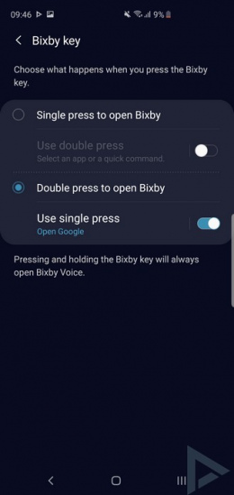 Galaxy S10 Bixby knop