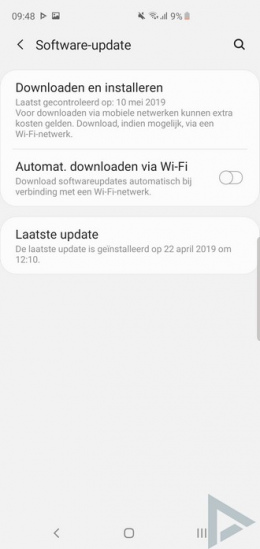 Galaxy S10 software-update