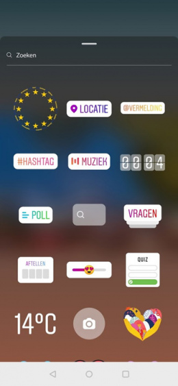 Instagram verkiezingen sticker