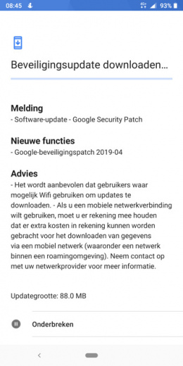 Nokia 7 Plus beveiligingsupdate april 2019