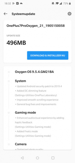 OnePlus 7 Pro Oxygen OS 9.5.4