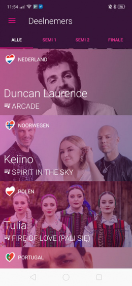 Songfestival 2019 app