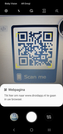 Galaxy S10 QR-code scanner